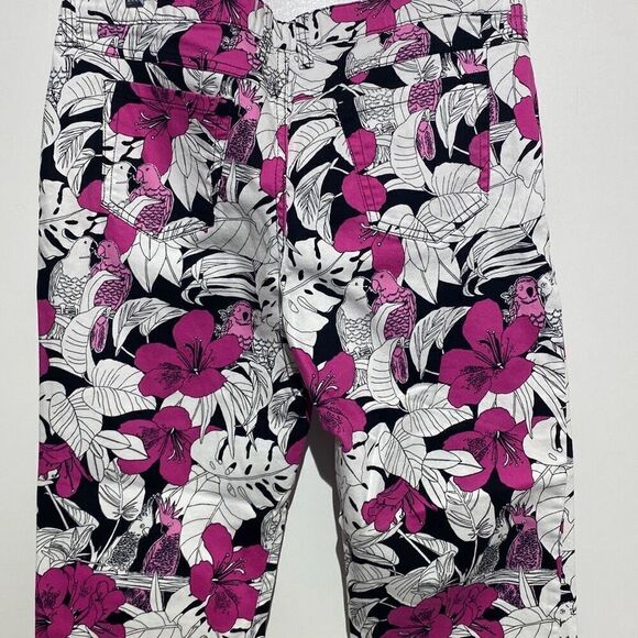Tori Richard Women's Multicolor Floral Tropical Skinny Casual Pants Size 14 - Picture 5 of 7
